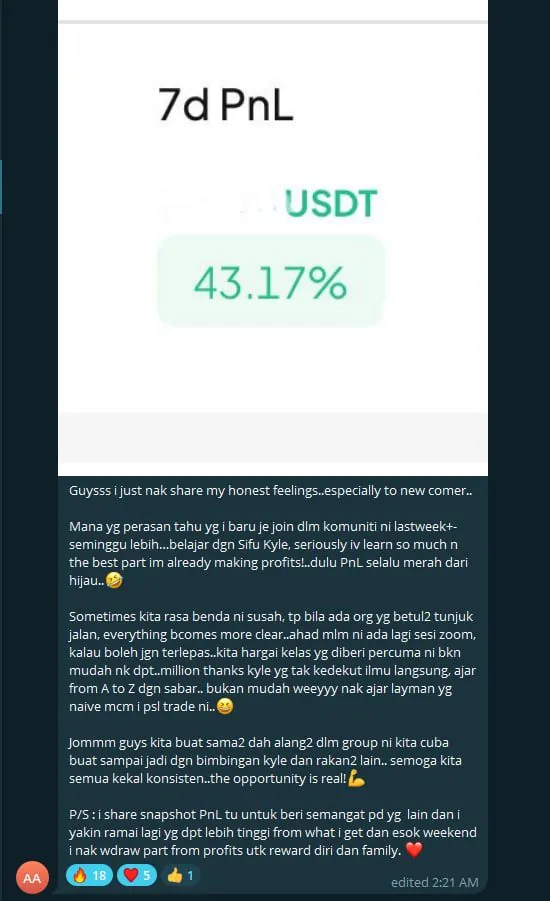 Member result capture from the Kyzen private channel