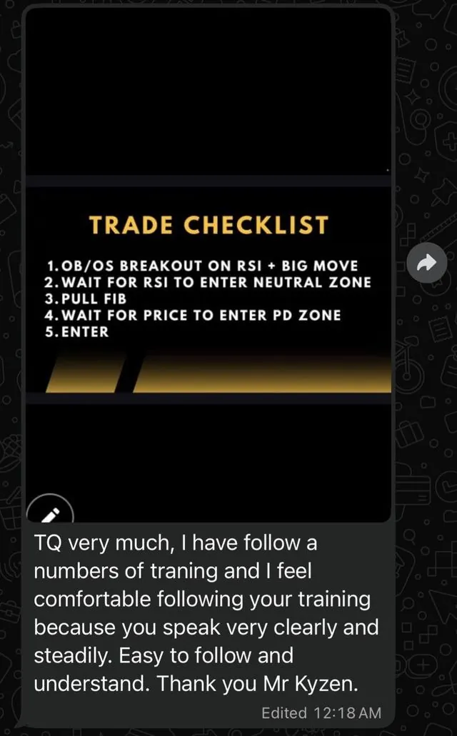 Member result capture from the Kyzen private channel